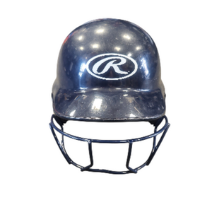 Used Rawlings NAVY Batting Helmet w/Mask Navy Blue SM 11850-S000022516