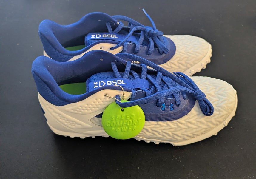 Under Armour Yard Turfs Royal Blue & White Baseball Shoe Size 9 NEW 3027448-101