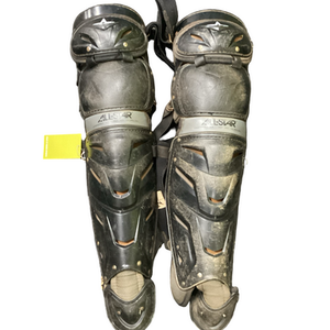Used All-Star LG40WPRO Catchers Leg Guards Black Adult 11613-S000173652