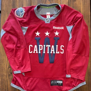 NEW Reebok 58 Washington Capitals Winter Classic Practice Jersey MIC Maroon Made in Canada 2015
