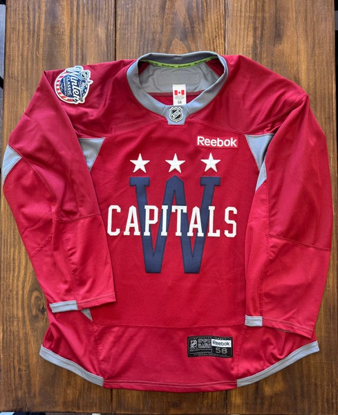 NEW Reebok 58 Washington Capitals Winter Classic Practice Jersey MIC Maroon Made in Canada 2015