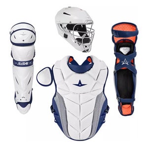 New ALL STAR WHITE/NAVY SMALL PHX FASTPITCH CATCHER GEAR 11834-ASTCKW-PHX-SM-WN