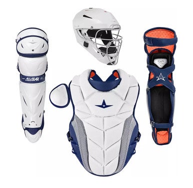 New ALL STAR WHITE/NAVY MEDIUM PHX FASTPITCH CATCHER GEAR 11834-ASTCKW-PHX-MED-WHN