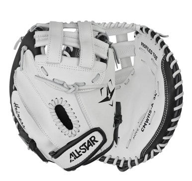 New HEIRESS SERIES FASTPITCH CATCHERS MITT LHT 32.5IN 11834-ASTCMW-H-Y-LHT-WHB