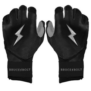 New YOUTH BLACK PREMIUM PRO CHROME SERIES LONG CUFF BATTING GLOVE BRUCE BOLT 11834-502B1