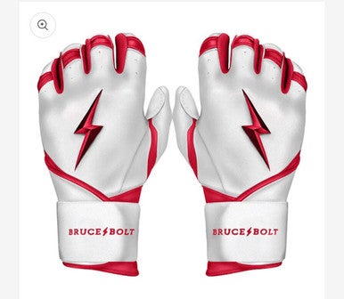 New YOUTH RED PREMIUM PRO CHROME SERIES LONG CUFF BATTING GLOVE BRUCE BOLT 11834-502R1