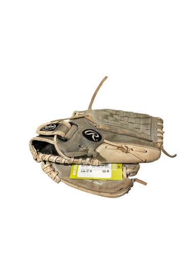 Used Rawlings HIGHLIGHT SERIES BB/SB Glove RH Throw Grey 12" 11834-S000043791