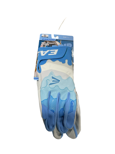 Used Easton ADULT XLARGE BB/SB Batting Gloves Carolina Blue XL 11834-S000043786
