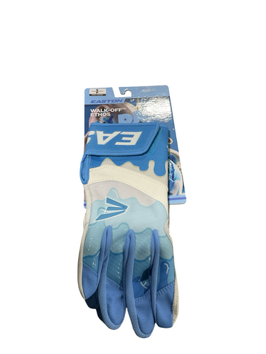 Used Easton ADULT SMALL BB/SB Batting Gloves Carolina Blue SM 11834-S000043783