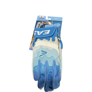 Used Easton ADULT LARGE BB/SB Batting Gloves Carolina Blue LG 11834-S000043785