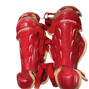 Used Marucci RED LEG GUARDS Catchers Leg Guards Red Adult 11834-S000043780