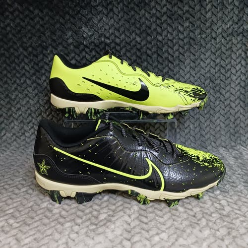 Nike Alpha Huarache 4 Baseball Cleats Keystone 4 Black Lime Men's Size 12
