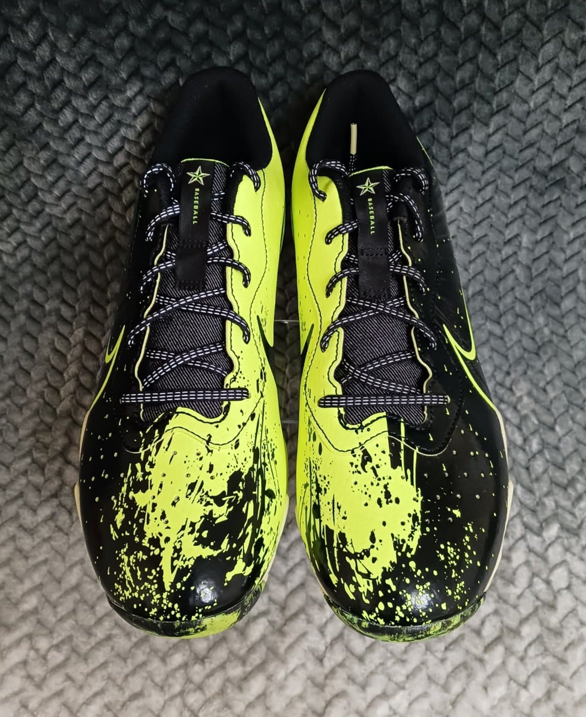 Nike Alpha Huarache 4 Baseball Cleats Keystone 4 Black Lime Men\'s Size 12 Nike Alpha Huarache 4 Keystone Black/Life Lime FV6098-001  main image 2