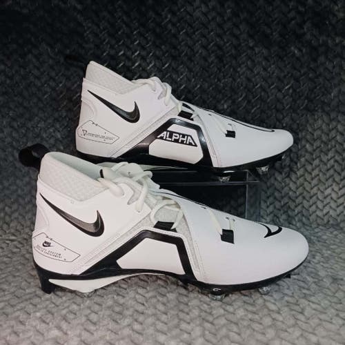 Nike Alpha Menace Pro 3 Detach Football Cleats DH3293 100 White Black Men's 12