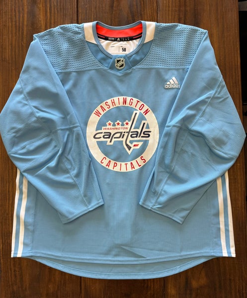 Adidas Washington Capitals Practice Jersey Size 58 Sky Blue