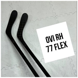 Senior(2x)Right OVI 77 Flex PROBLACKSTOCK Pro Black Out Unbranded Pro Stock Hockey Sticks