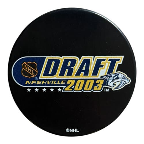 2003 NHL Draft Hockey Puck