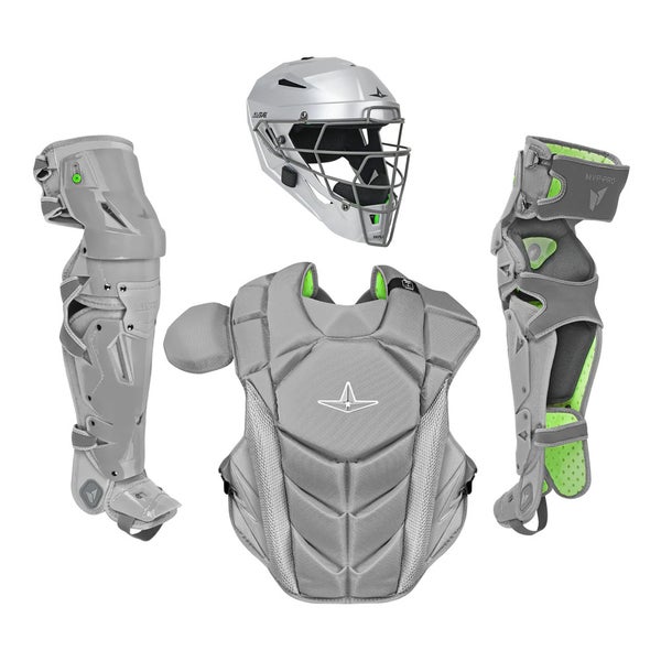 All Star MVP Pro Series Intermediate 13-15 Baseball Catchers Set - Silver Grey
