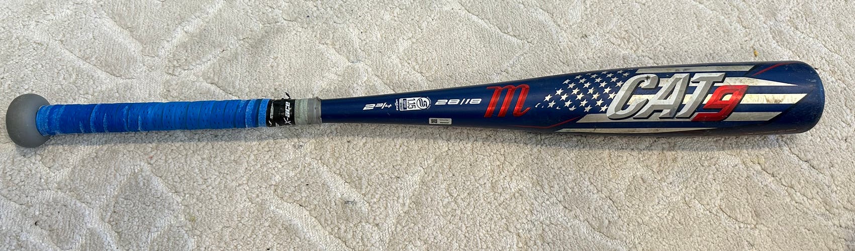 2021 Marucci CAT9 (MSBC91DA) Alloy USSSA Certified Bat (-10) 18 oz 28" (Used)