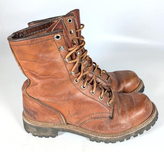 Vintage Red Wing Irish Setter 8" Logger Boot Men Size: 7.5 Vibram MADE in USA