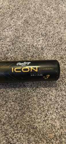 2023 Rawlings Icon Composite BBCOR Certified Bat (-3) 31 oz 34" (Used)