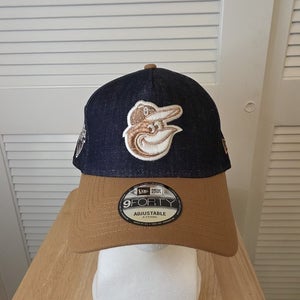 NWS Baltimore Orioles New Era 9forty A-Frame Denim Snapback Hat MLB