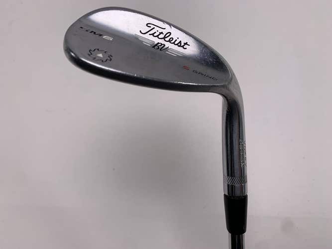 Titleist Vokey SM6 Tour Chrome Sand Wedge SW 56* 10 Bounce Wedge Steel Mens RH
