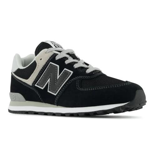 New Balance 574 GC574EVB Sneakers Kids US 6.5Y Black Suede Leather Shoes DDK605