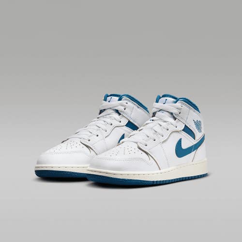 Nike Air Jordan 1 Mid SE FN7432-141 Kids US 5.5 White Grade School Shoes DDK606