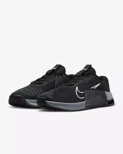 Nike Metcon 9 DZ2617-001 Sneakers Mens 8 Black Gray Lace Up Workout Shoes DDK597