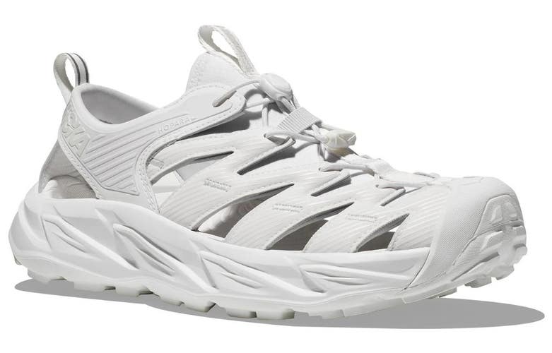 Hoka One One Hopara 1123112/WHWH Men's US 6.5 Triple White Hiking Sandals FL4404