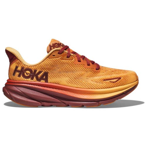 Hoka One One Clifton 9 1127896-AHSH Sneaker Womens 7 Orange Running Shoes FL4399
