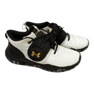 Used Under Armour ART3024262-102 Basketball Shoes Y White And Black Youth 07.5 11862-S000092011