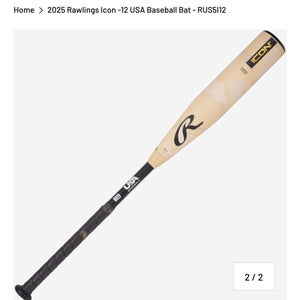 2025 Rawlings Icon Composite USABat Certified Bat (-12) 16 oz 28" (Used)