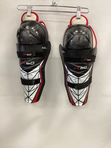 Used Bauer VAPOR X60 Intermediate Shin Guards Black 12" 11851-S000041334
