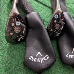 Callaway Apex 19 3 and 4 hybrids with matching covers