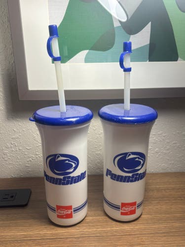 Penn State Coca Cola 32 Ounce Drink Cups Vintage