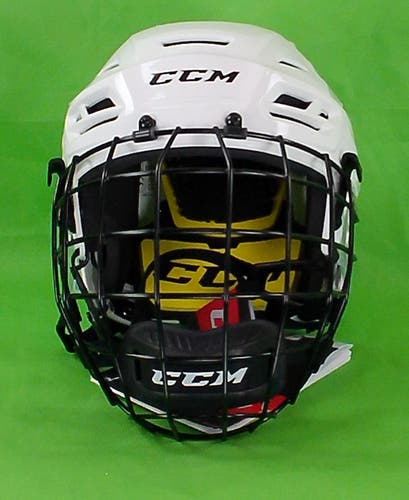 Medium Senior CCM Tacks 210 Combo Helmet (New) White