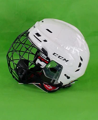 Small Senior Tacks 210 Combo CCM Helmet (New) White