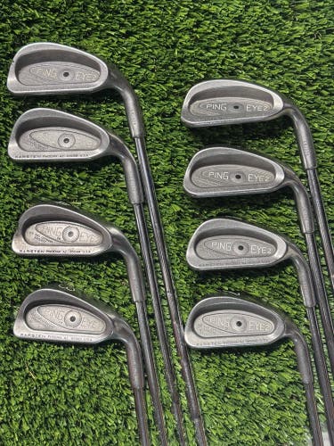 Right Handed Ping Eye 2 3-PW Iron Set Steel ZZ-Lite Stiff Flex Black Dot