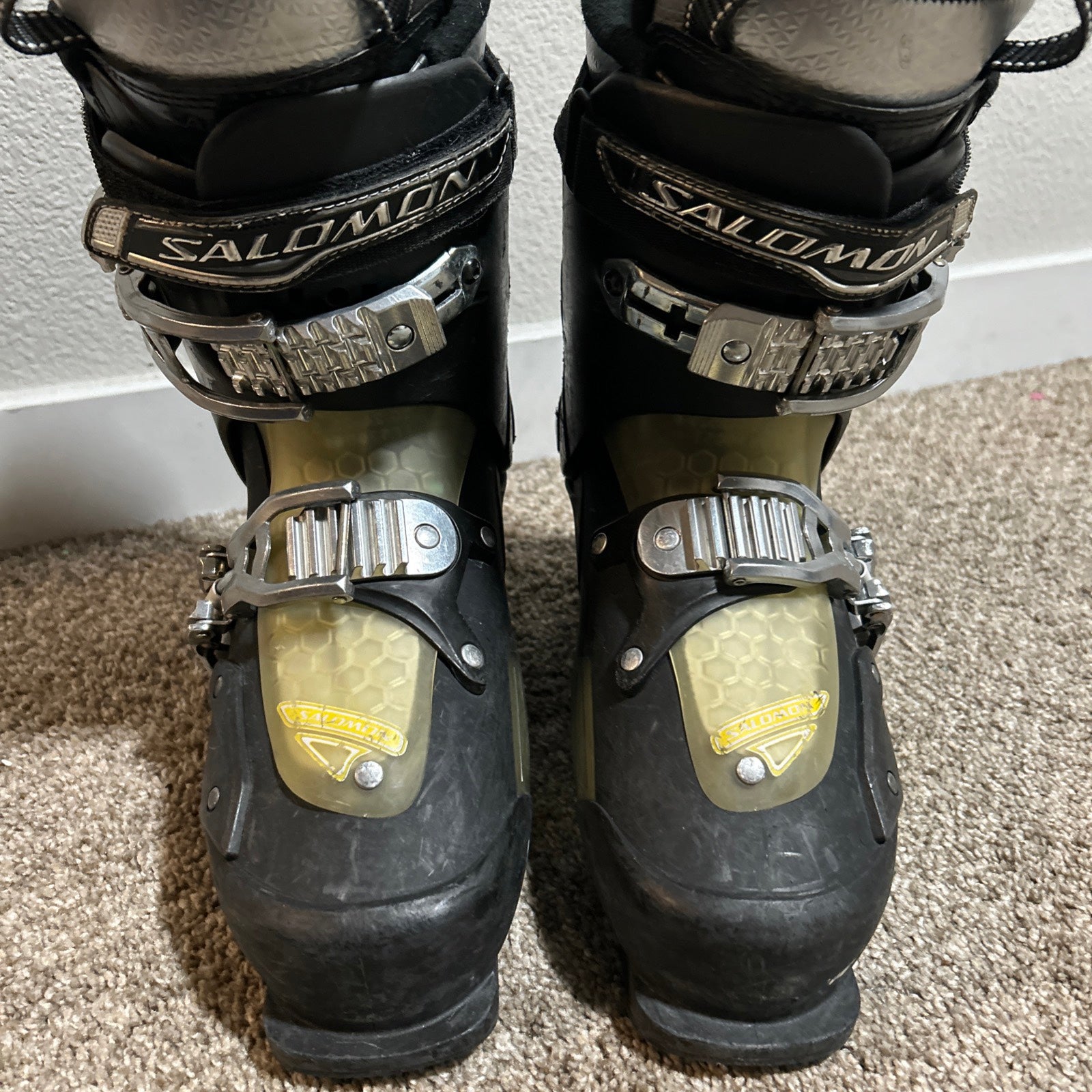 salomon focus ski boots blue BLUE/YELLOW - chaussures de d'occasion Built on the trusted fit of the original Alpha Salomon S/Pro Alpha C BOA