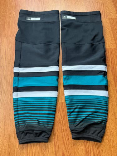 Fanatics SJ Sharks 2024/25 Pro Stock “Evolve” Teal Black socks