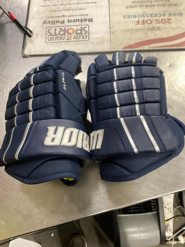 Used Warrior ALPHA FR PRO Senior Gloves Navy Blue 13" 11614-S000227177