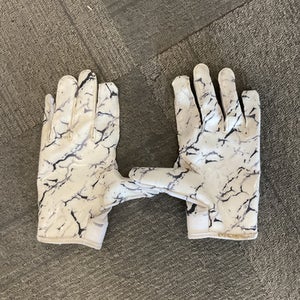 Used AKOBEN FOOTBALL GLOVES FB Gloves White Senior 11614-S000227101