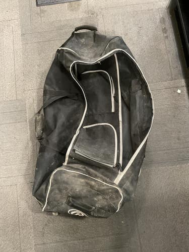 Used Rawlings WHEELED BLACK BAG BB/SB Player Wheeled Bag Black 11614-S000227094