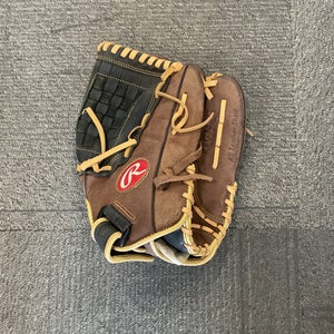 Used Rawlings 12.5 INCH GLOVE BB/SB Glove RH Throw Brown 12 1/2" 11614-S000227092