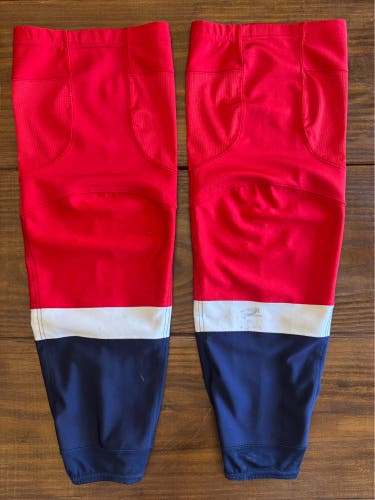 Reebok Washington Capitals Red Home Jersey Pro Stock Hockey Socks Size Large
