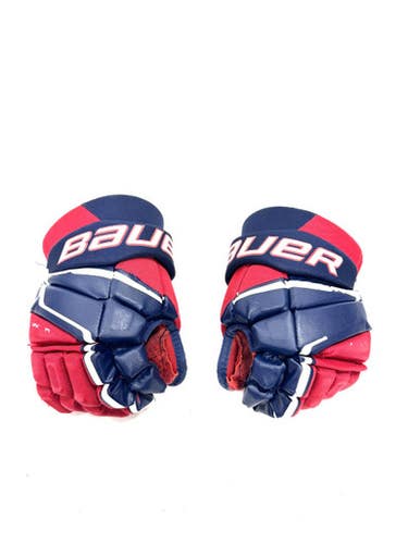 Used Bauer 3X Junior Gloves Navy Blue And Red 12" 11860-S000302239