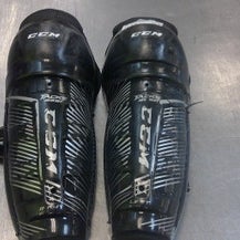 Used CCM TACKS 9550 Junior Shin Guards Black 10" 11339-S000197283