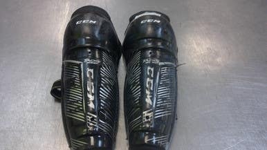 Used CCM TACKS 9550 Junior Shin Guards Black 10" 11339-S000197283